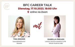 BFC Career Talk mit Tina Binder und Isabella Preuer