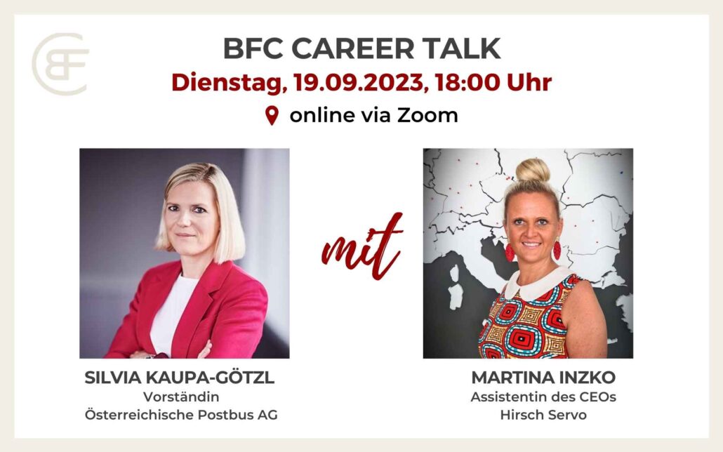 BFC Career Talk mit Silvia Kupa-Götzl und Martina Inzko